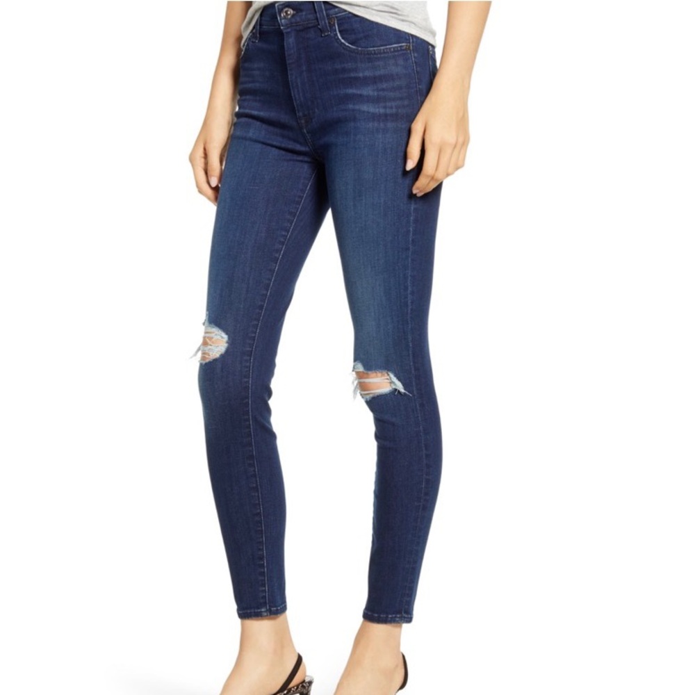 7 For All Mankind High Waist Ankle Skinny Jean 28